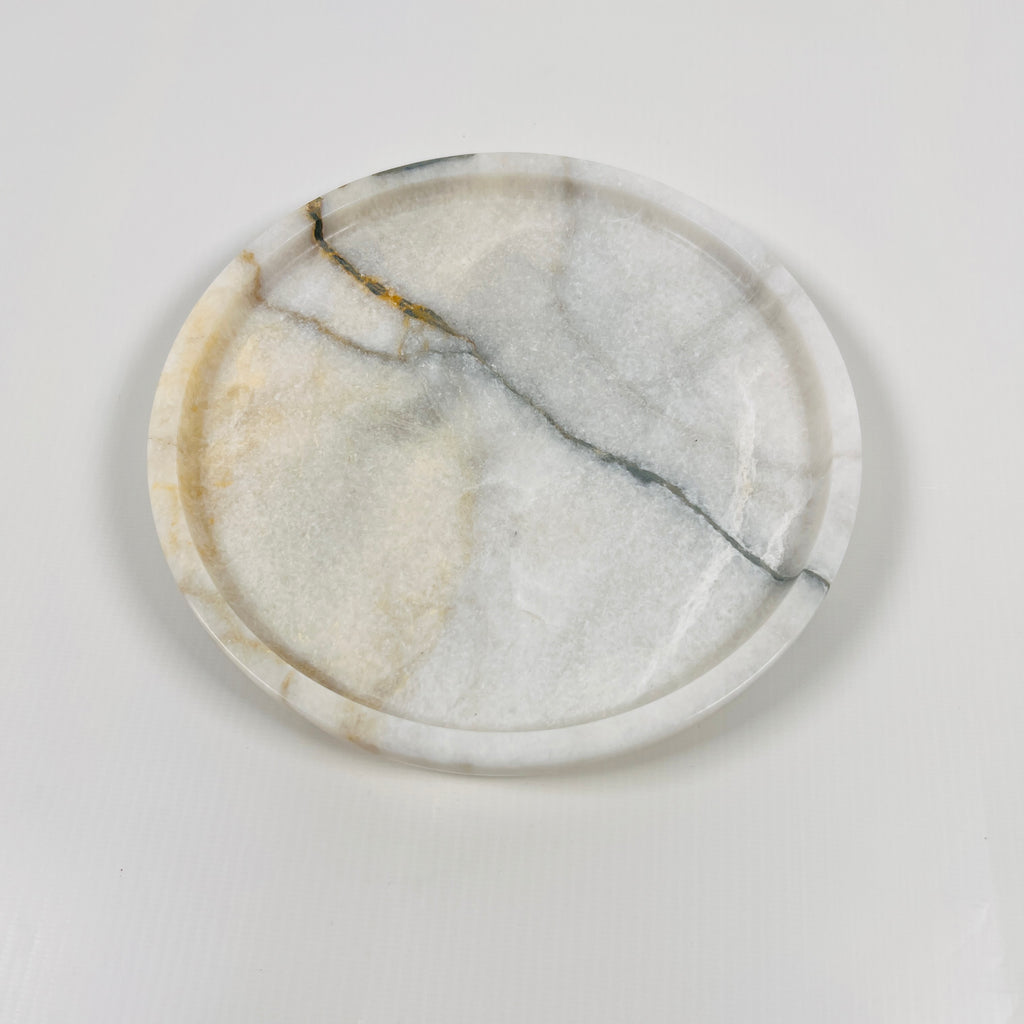 Grey Veined Marble Plate