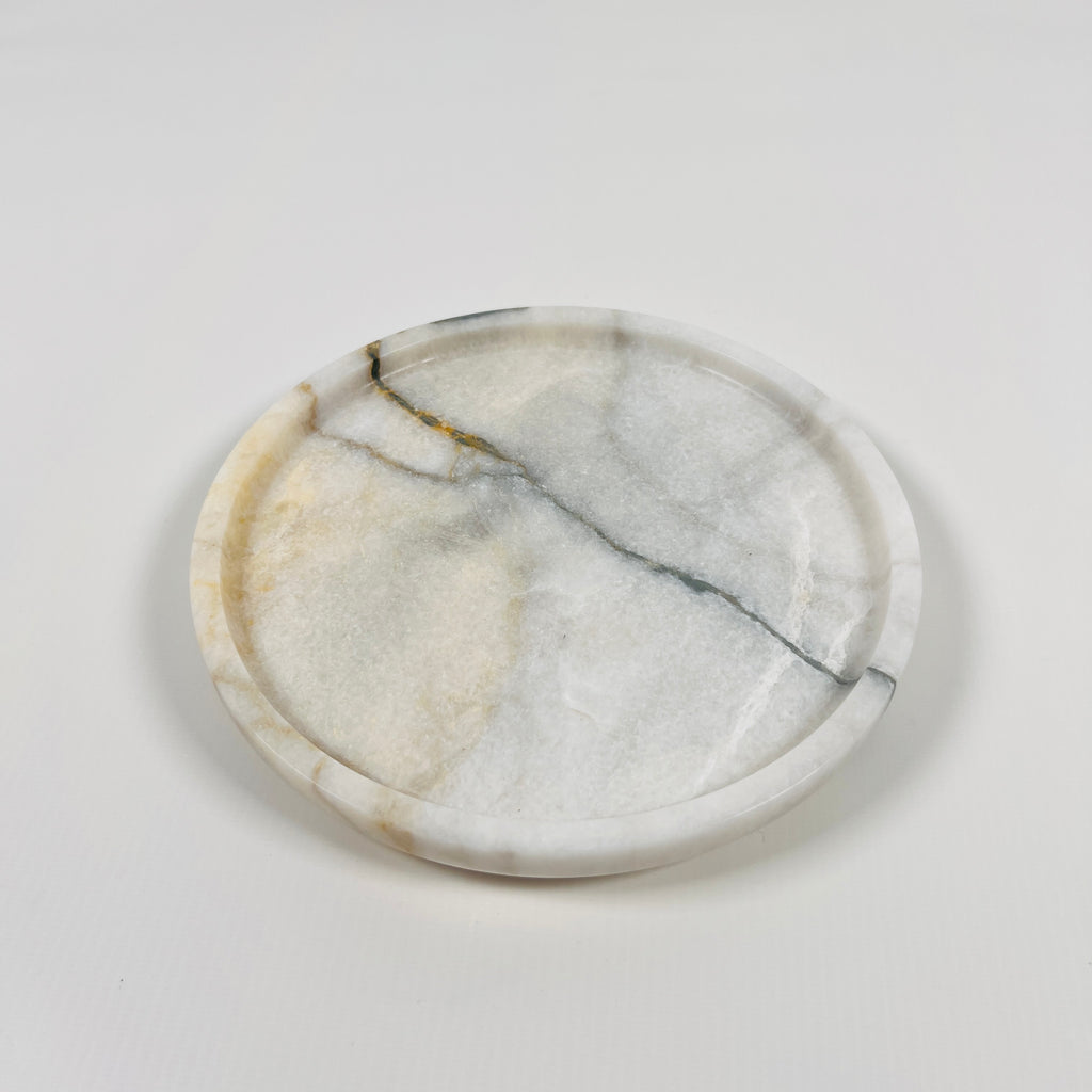 Grey Veined Marble Plate