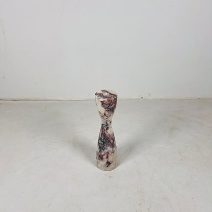 Hourglass Candle Stand - Red & White