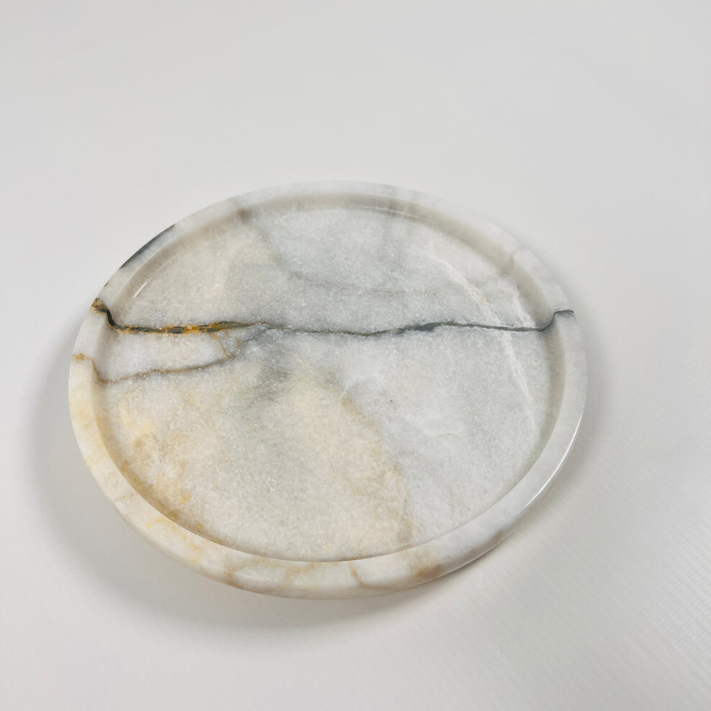 Grey Veined Marble Plate