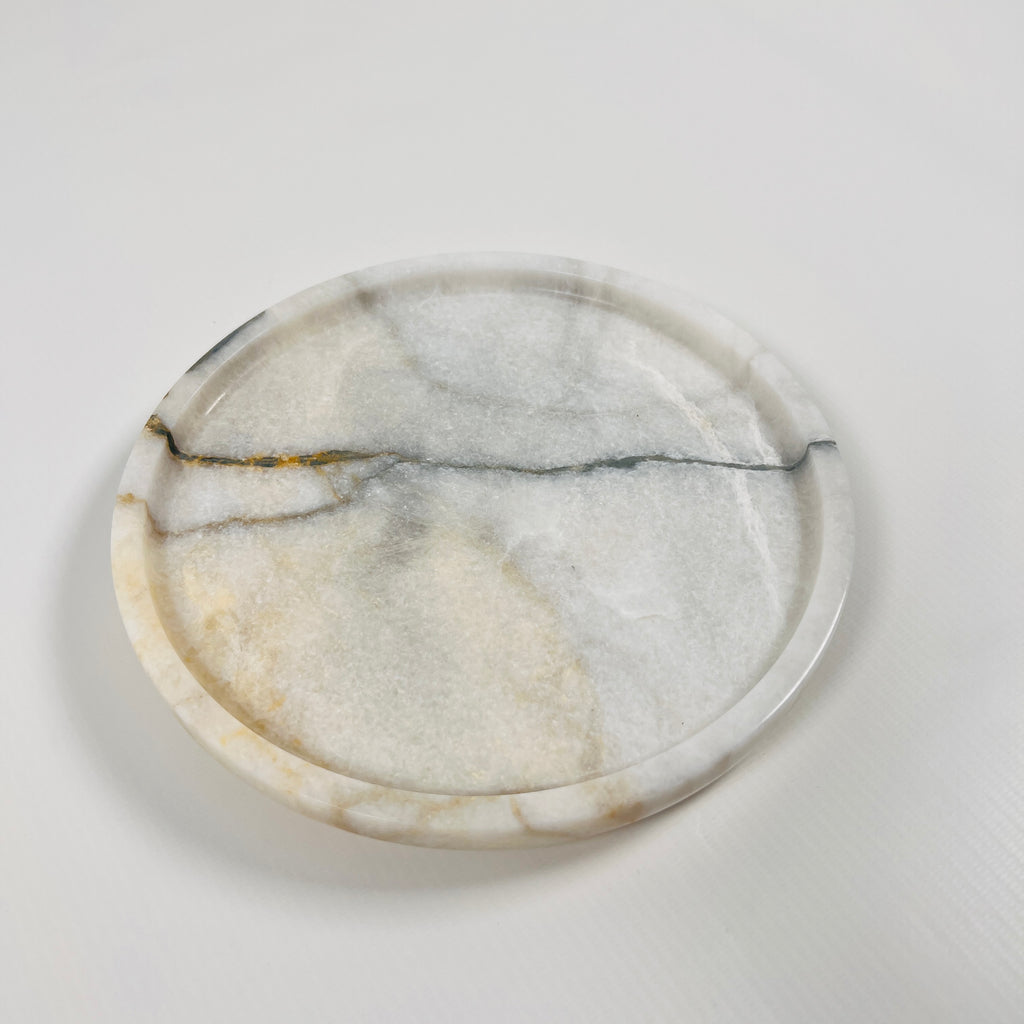 Grey Veined Marble Plate