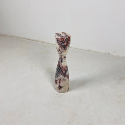 Hourglass Candle Stand - Red & White