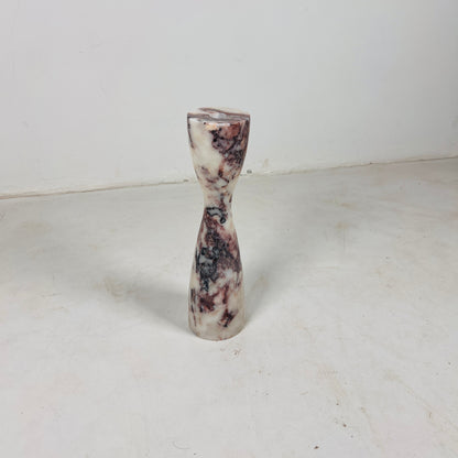 Hourglass Candle Stand - Red & White