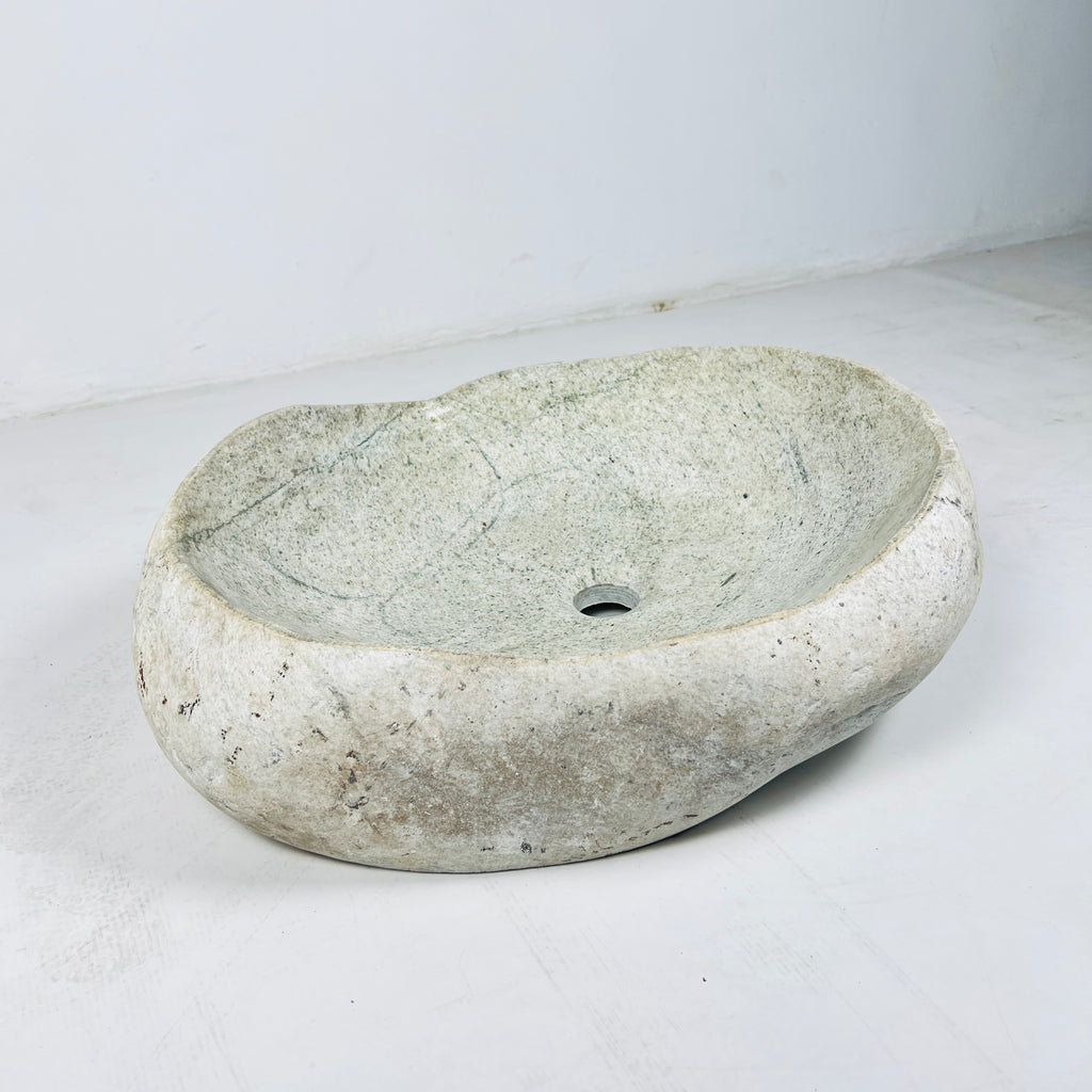 Eggshell Ripple River Stone Sink