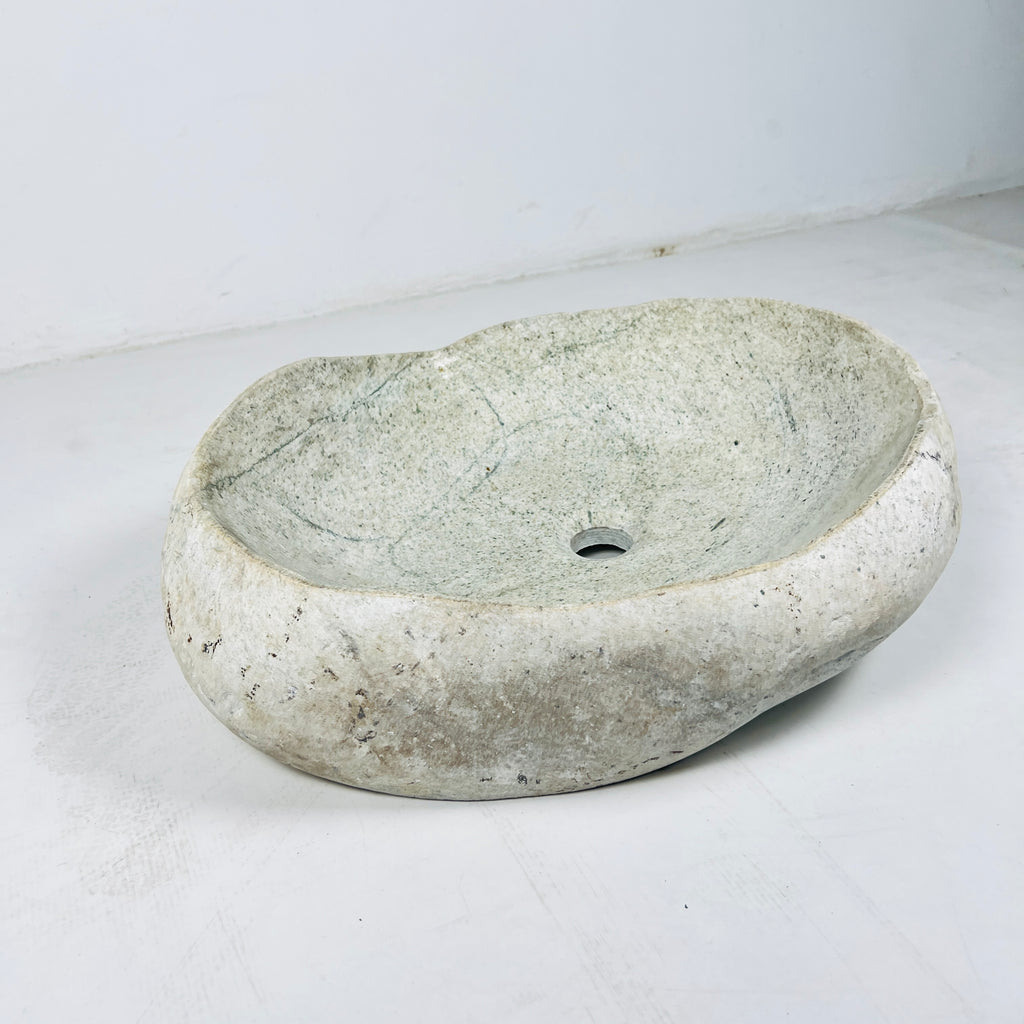 Eggshell Ripple River Stone Sink