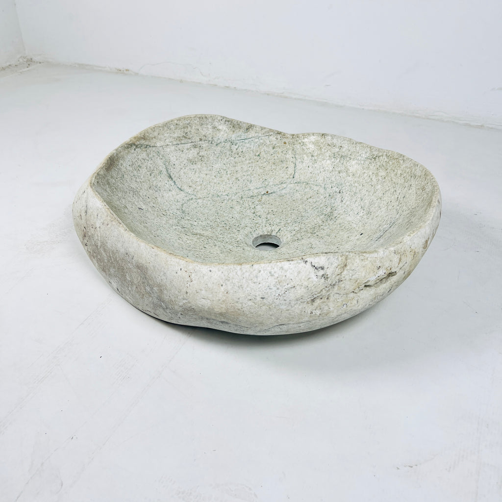 Eggshell Ripple River Stone Sink