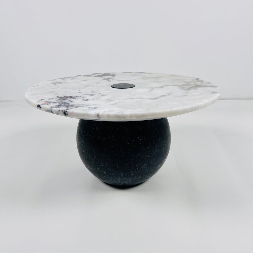 Light Grey Ball Bottom Marble Dessert Stand