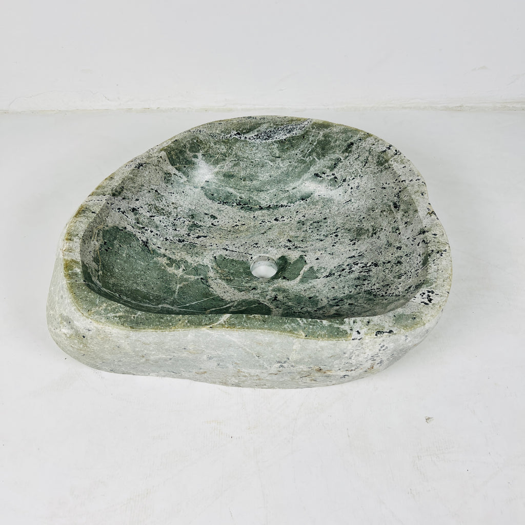 Green Speckeled River Stone Sink