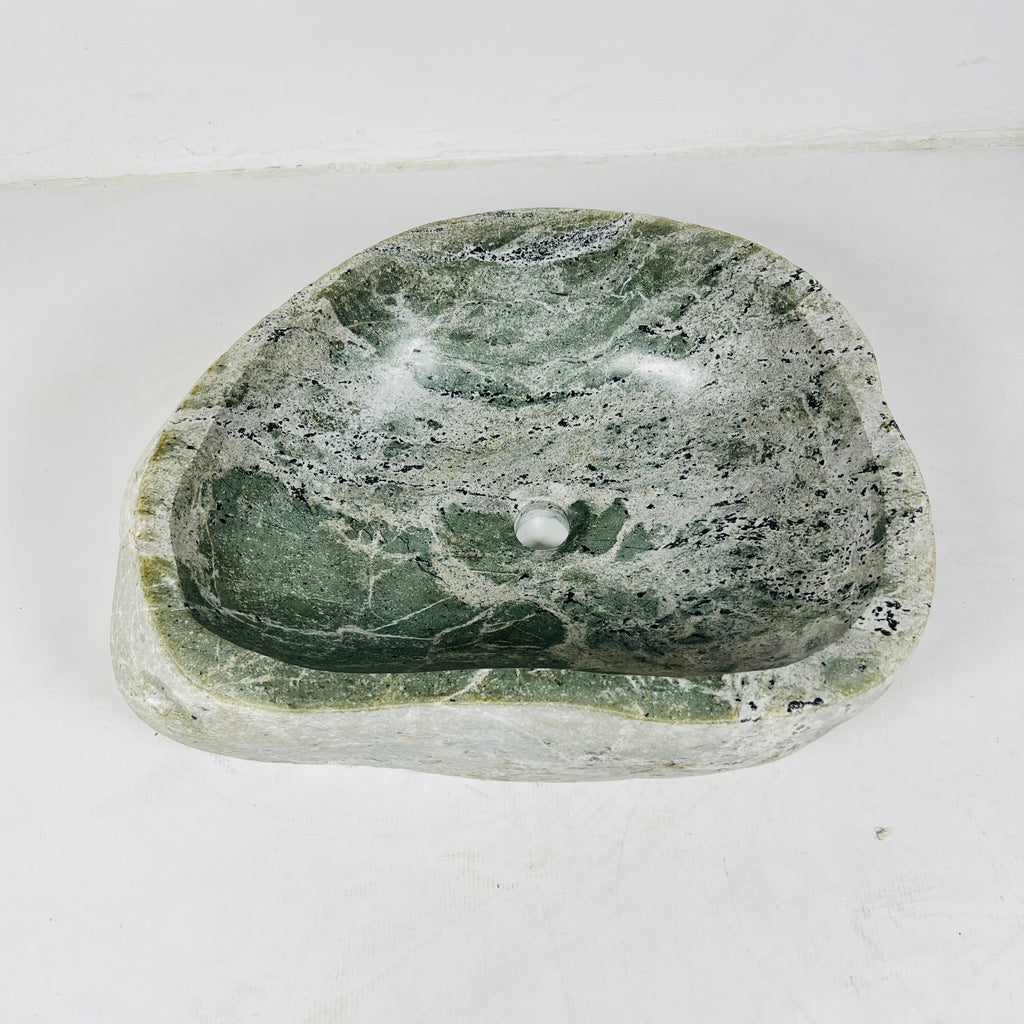 Green Speckeled River Stone Sink