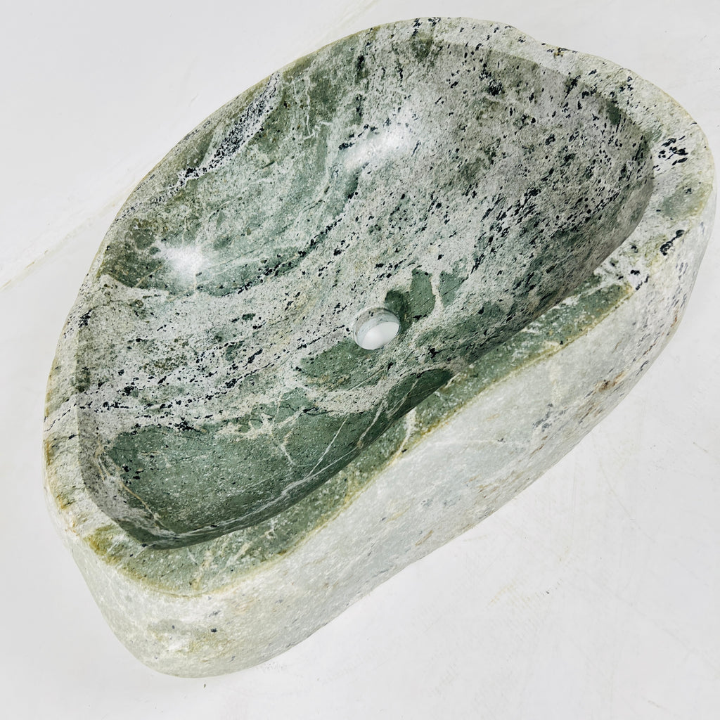 Green Speckeled River Stone Sink