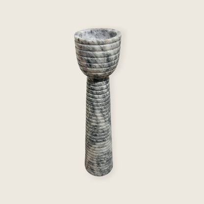 Striated Cup-Top Candle Stand - Medium