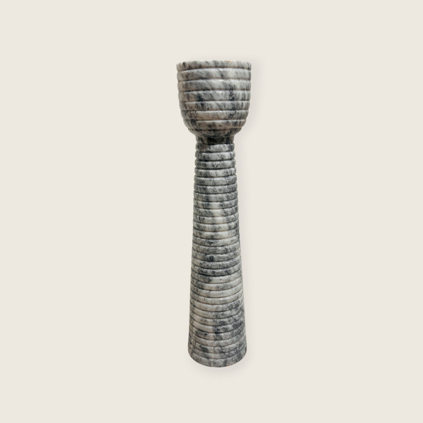 Striated Cup-Top Candle Stand - Medium