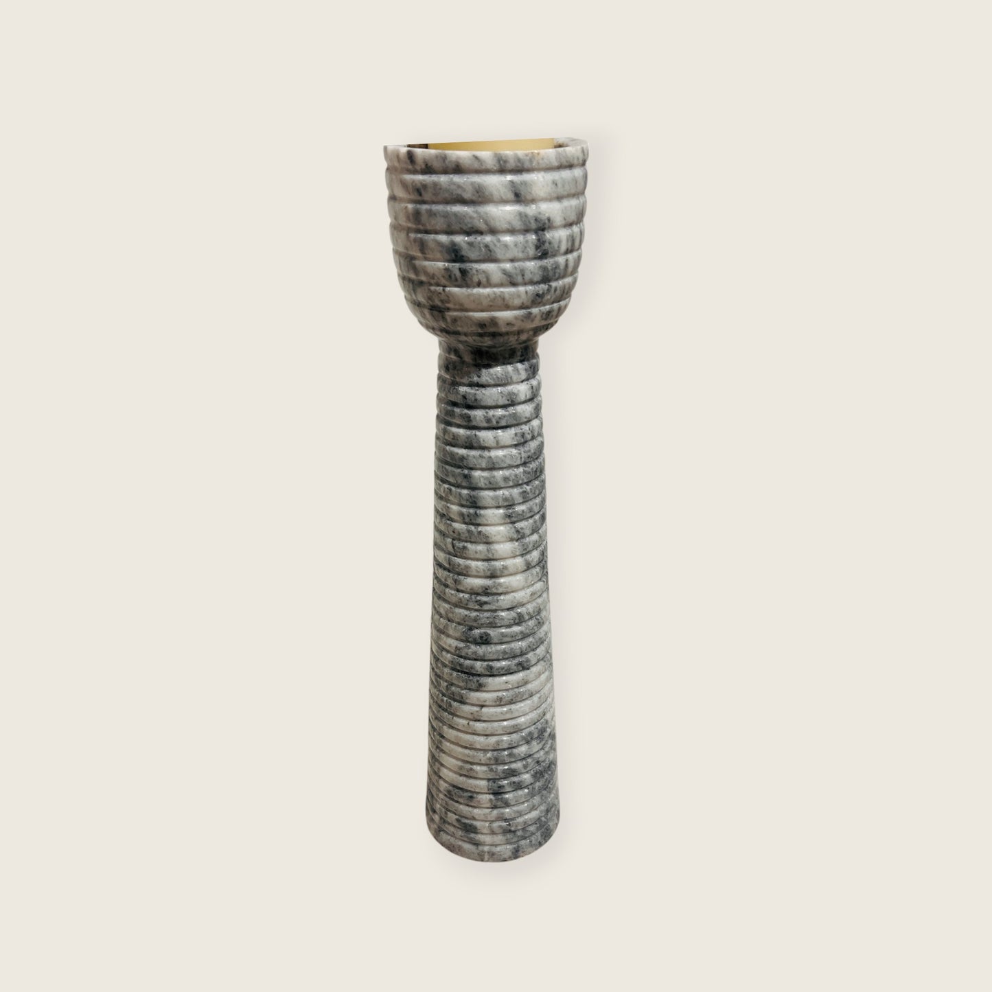 Striated Cup-Top Candle Stand - Medium