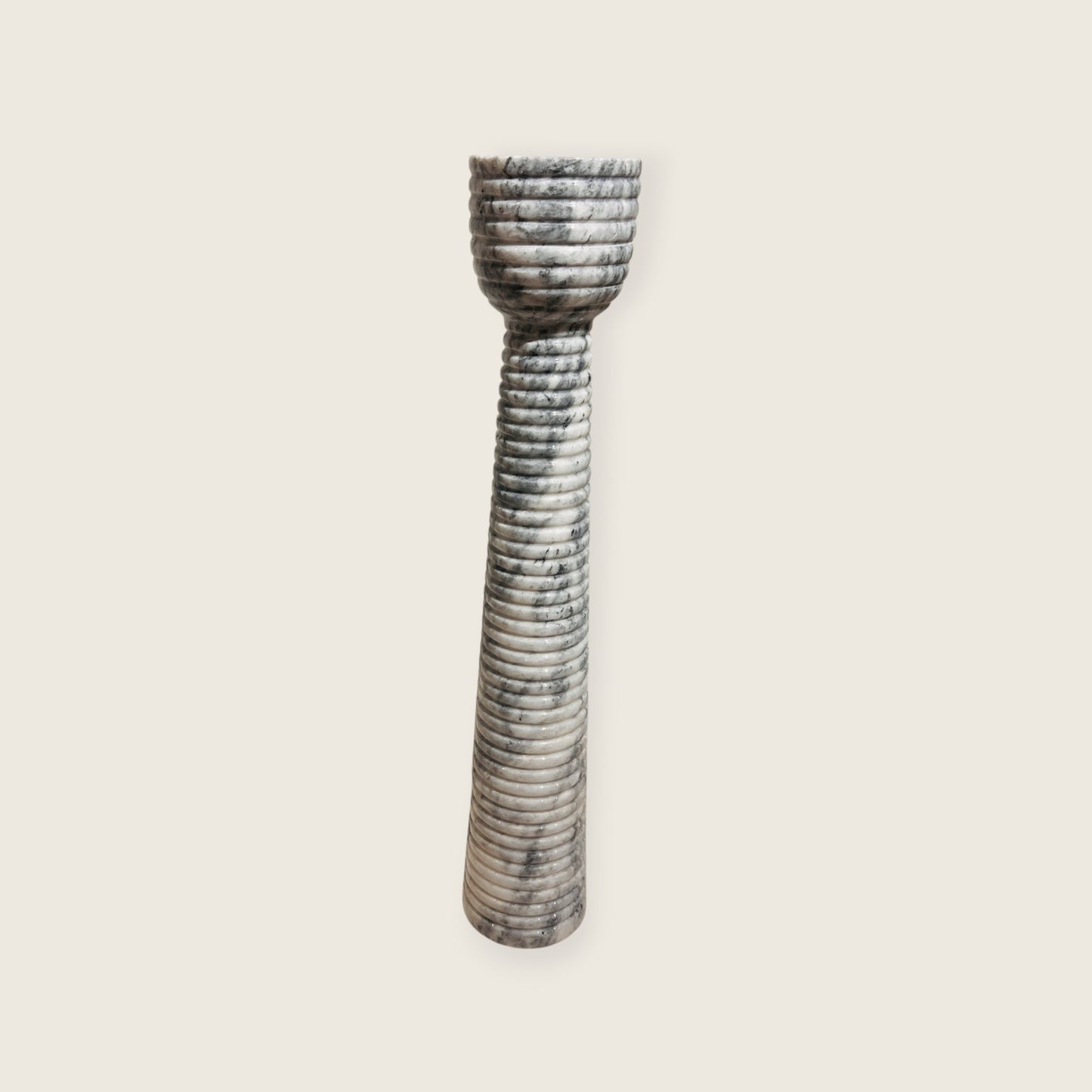 Striated Cup-Top Candle Stand - Large