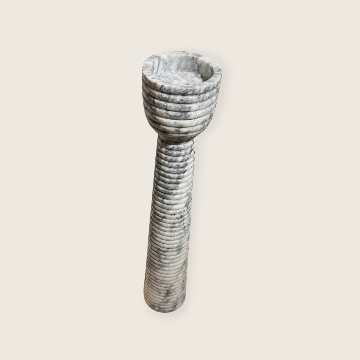 Striated Cup-Top Candle Stand - Large