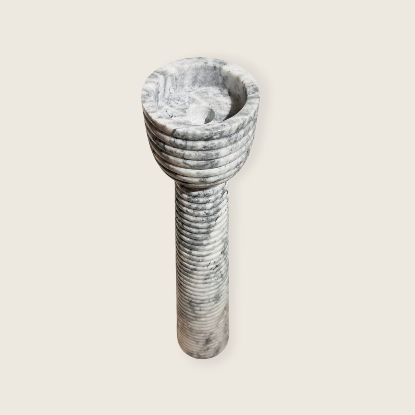 Striated Cup-Top Candle Stand - Large