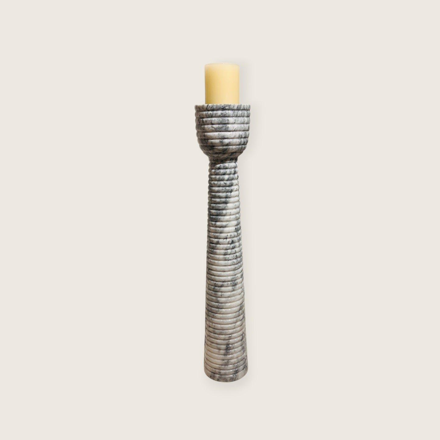 Striated Cup-Top Candle Stand - Large