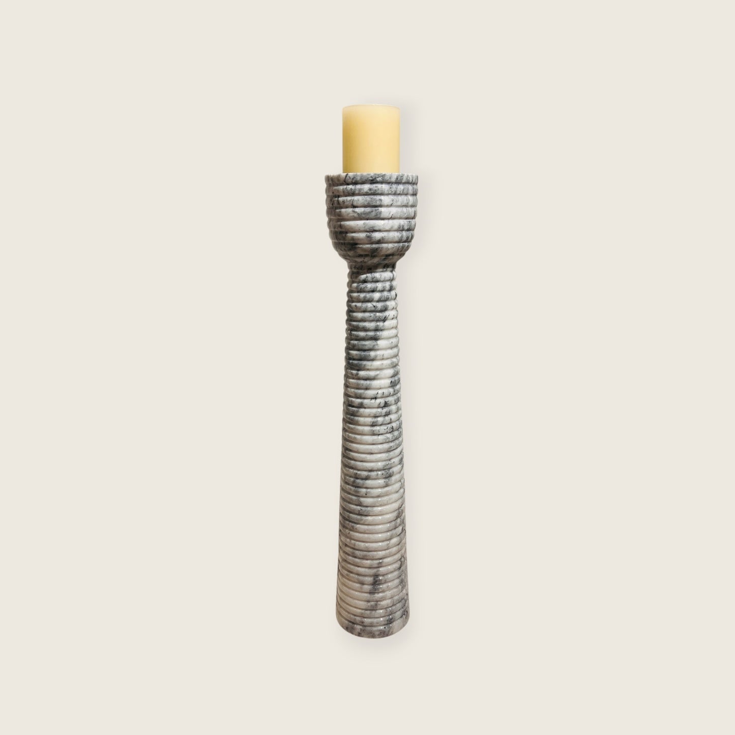 Striated Cup-Top Candle Stand - Large