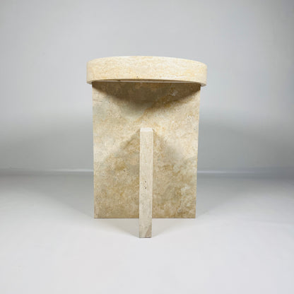 Mesa Marble Table - Travertine