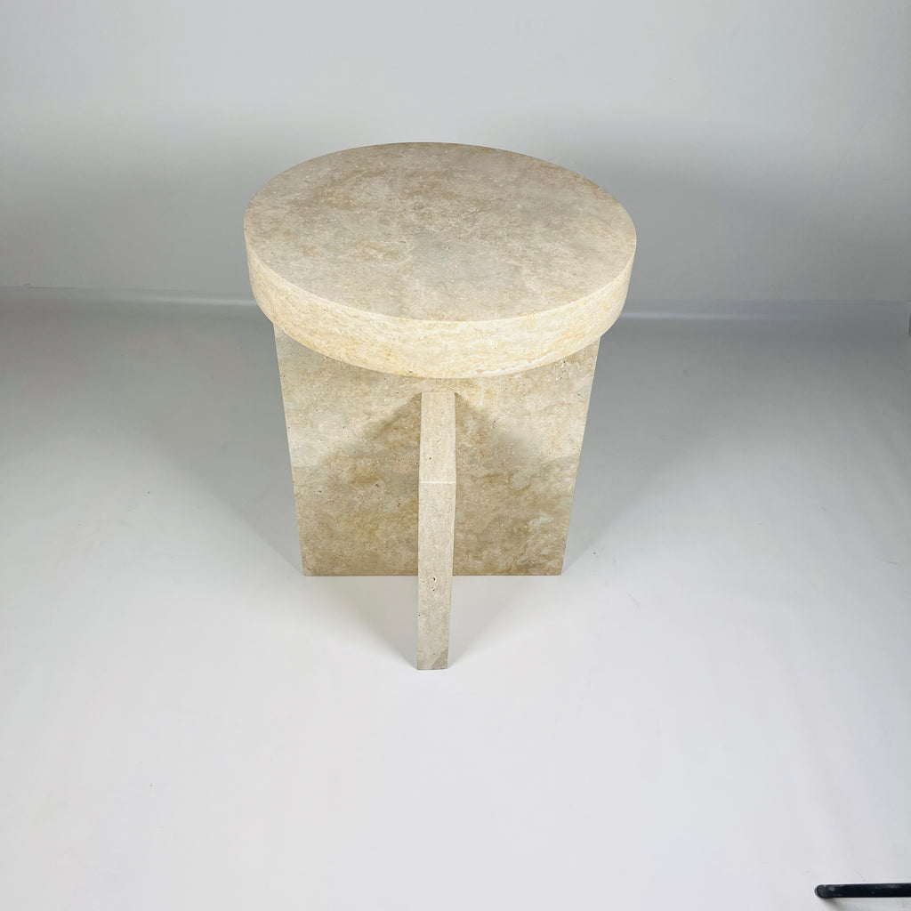 Mesa Travertine Side Table