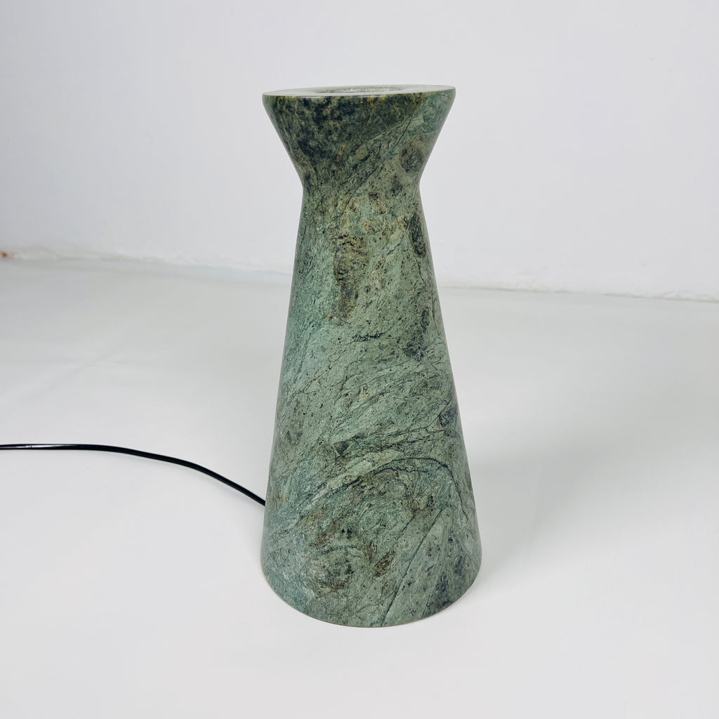 Upside Down Funnel Green Table Lamp