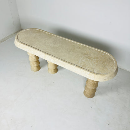 Three- Legged Table - Travertine