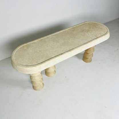 Three- Legged Table - Travertine