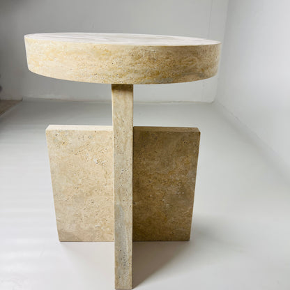 Mesa Marble Table - Travertine