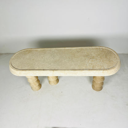 Three- Legged Table - Travertine