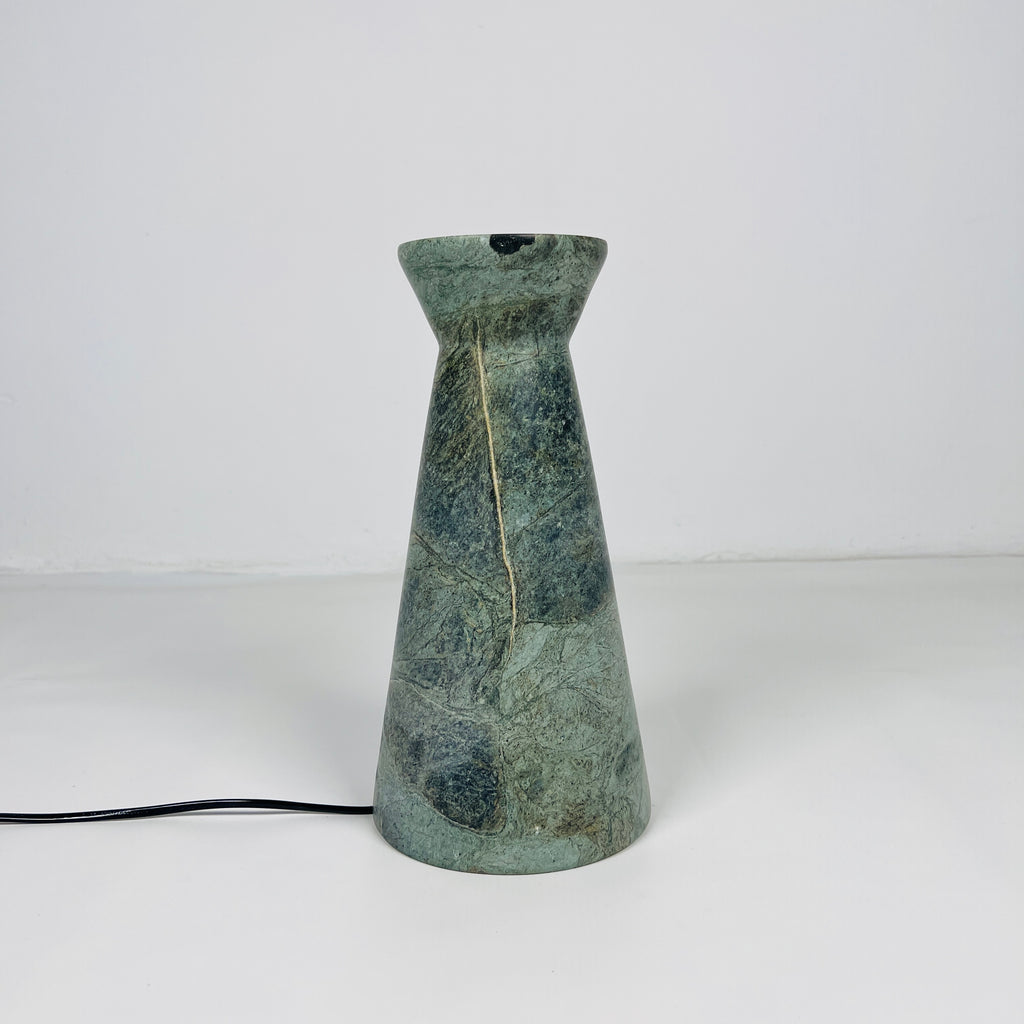 Upside Down Funnel Green Table Lamp