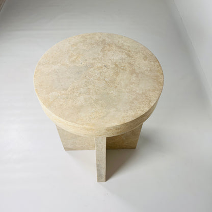 Mesa Marble Table - Travertine