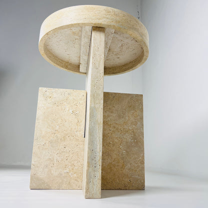Mesa Marble Table - Travertine