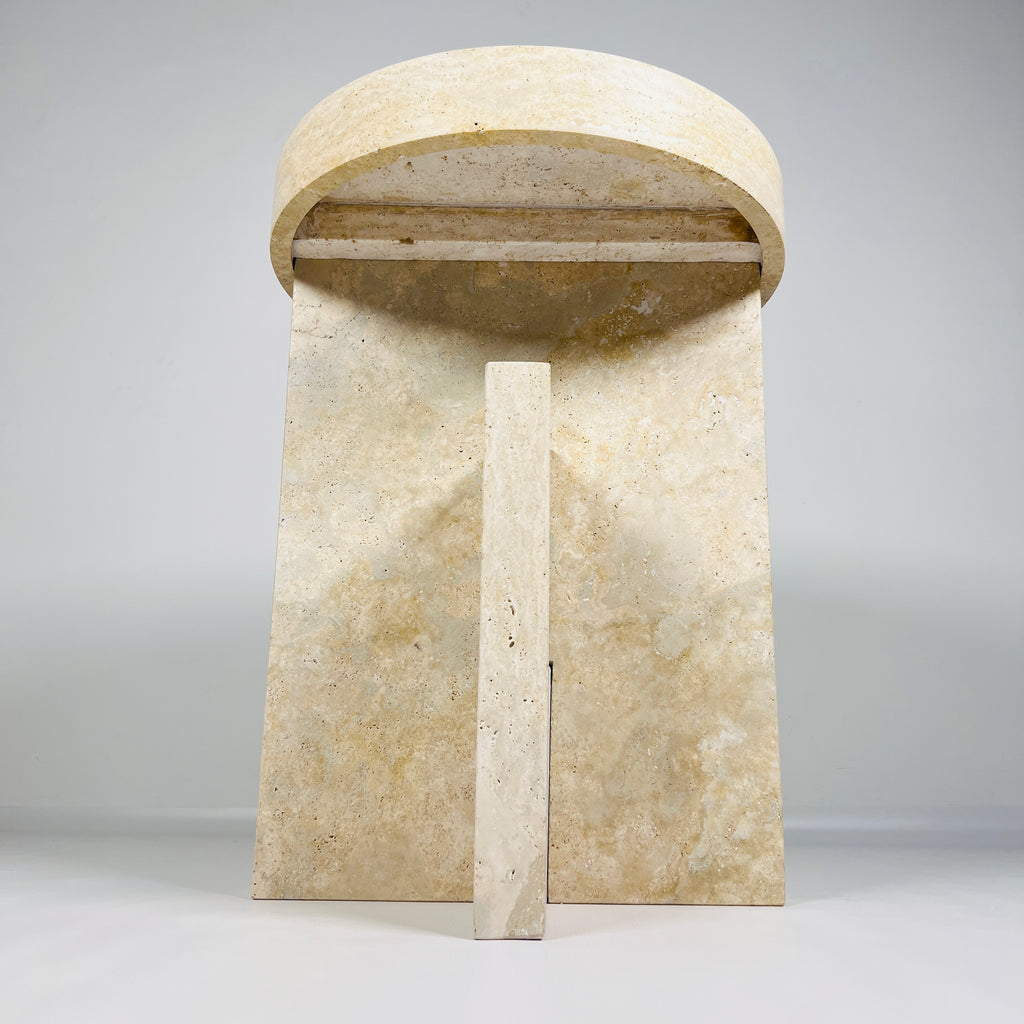 Mesa Travertine Side Table