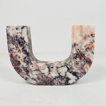 U-Shape Candle Stand - Red & White