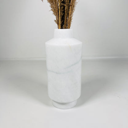 Cylindrical Vase - White