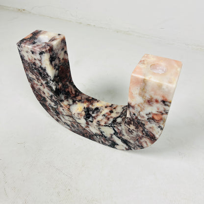 U-Shape Candle Stand - Red & White