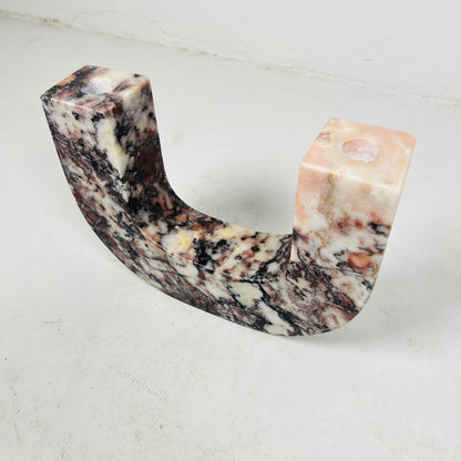 U-Shape Candle Stand - Red & White