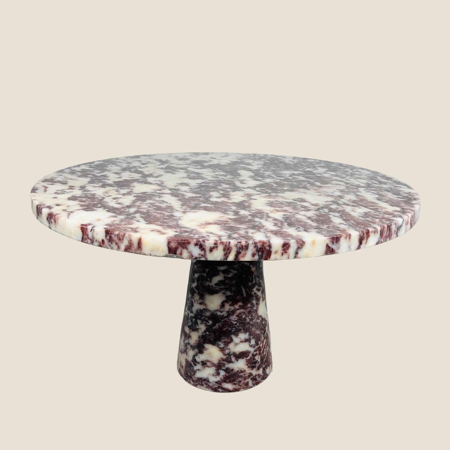 Helix Marble Table - Red & White
