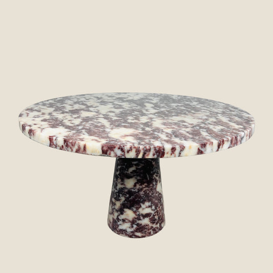 Helix Marble Table - Red & White