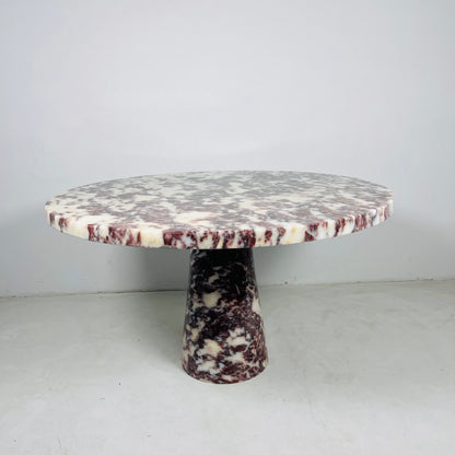 Helix Marble Table - Red & White