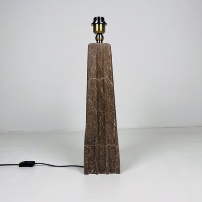 Ribbed Table Lamp - Brown