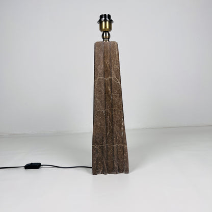 Ribbed Table Lamp - Brown