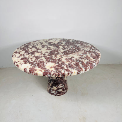 Helix Marble Table - Red & White
