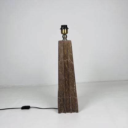 Ribbed Table Lamp - Brown