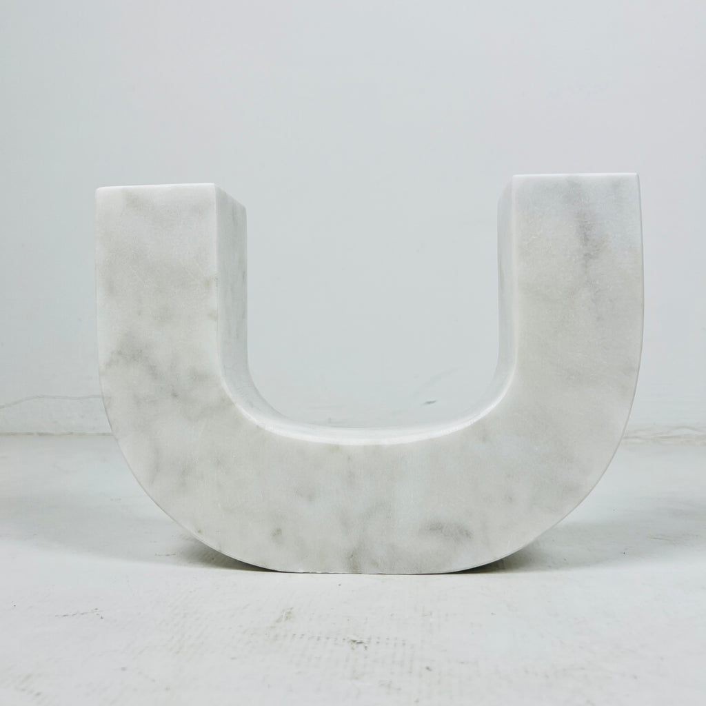 U-Shaped Marble Candle Stand