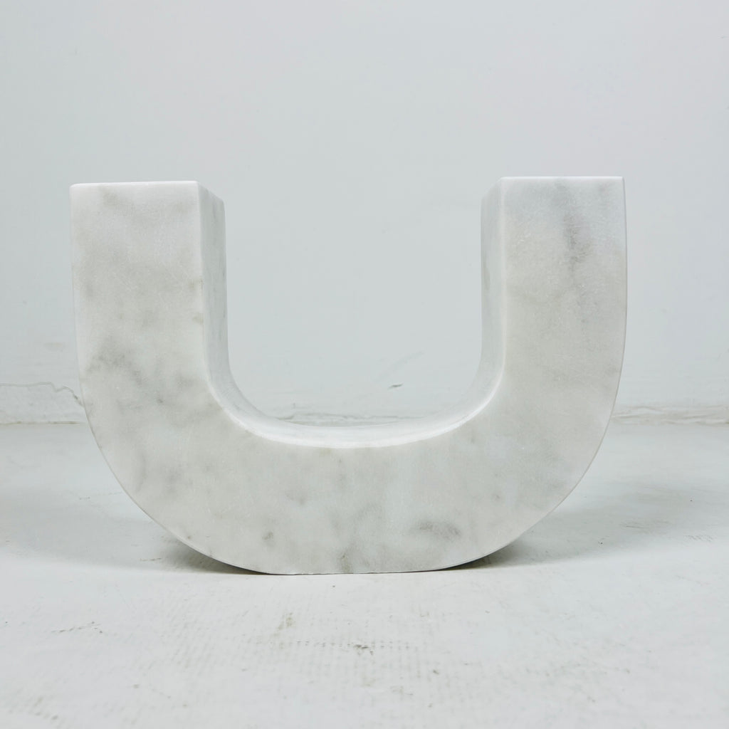 U-Shaped Marble Candle Stand