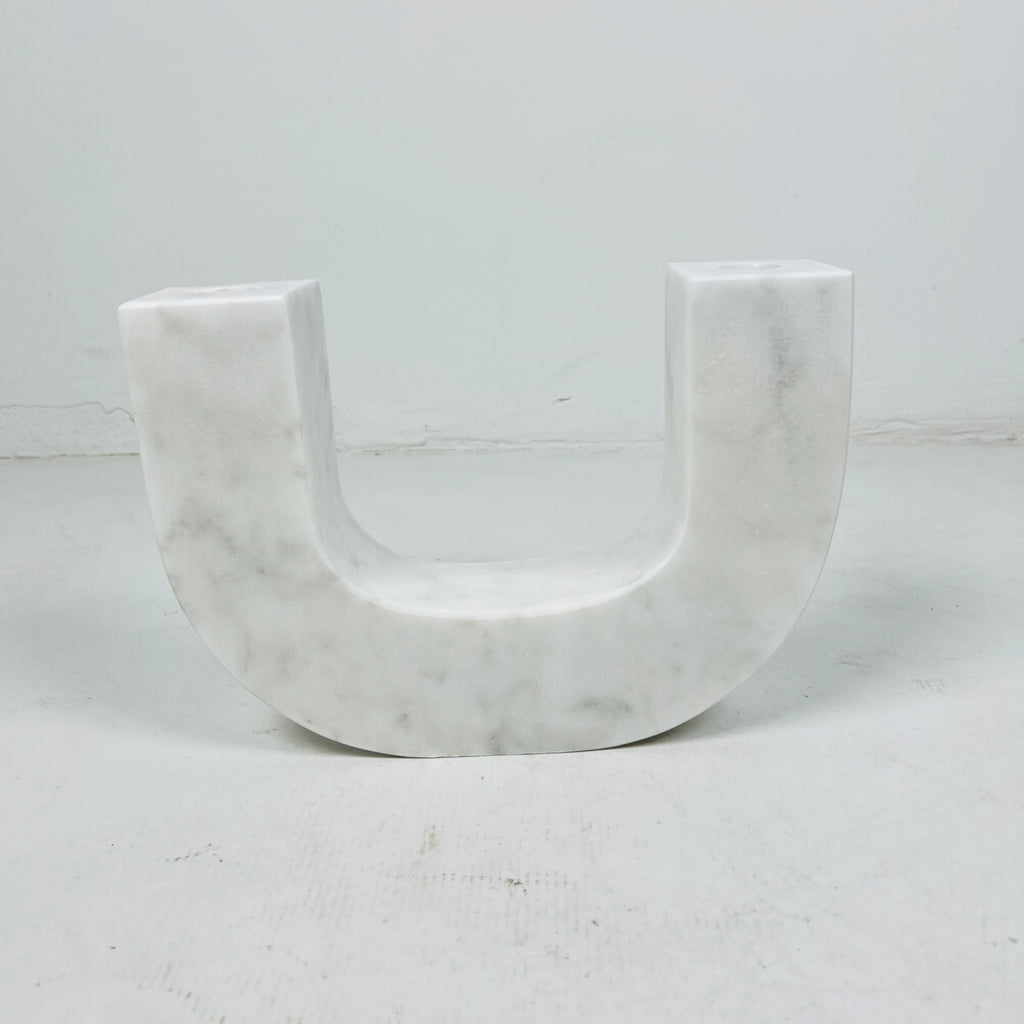 U-Shaped Marble Candle Stand