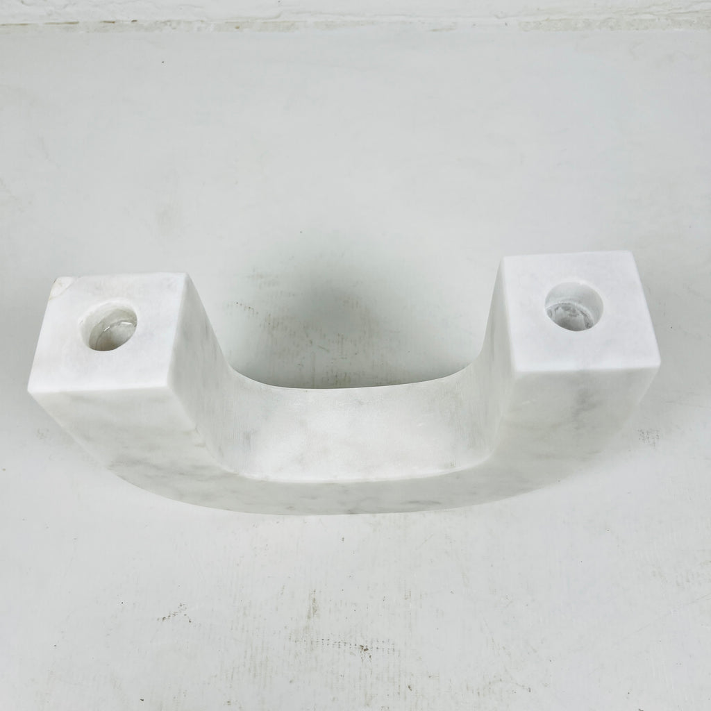 U-Shaped Marble Candle Stand