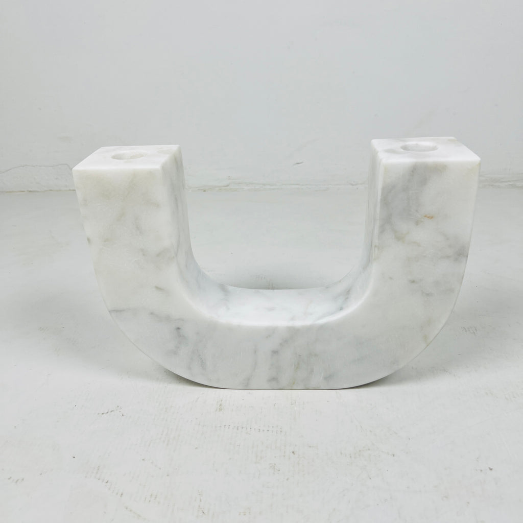 U-Shaped Marble Candle Stand