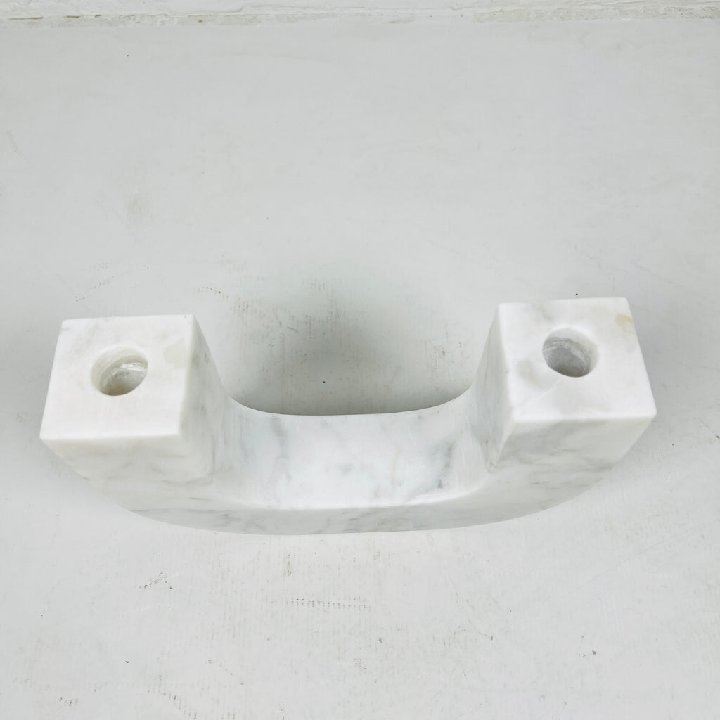 U-Shaped Marble Candle Stand